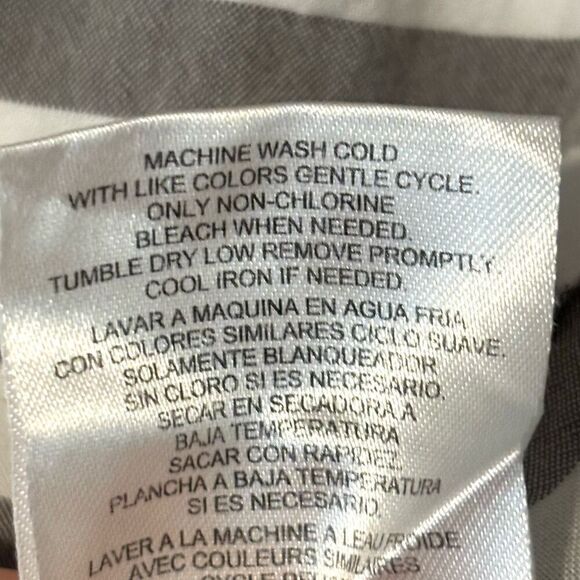 Jones New York XL grey & white stripe long tunic pockets side vents beachy - Picture 12 of 12